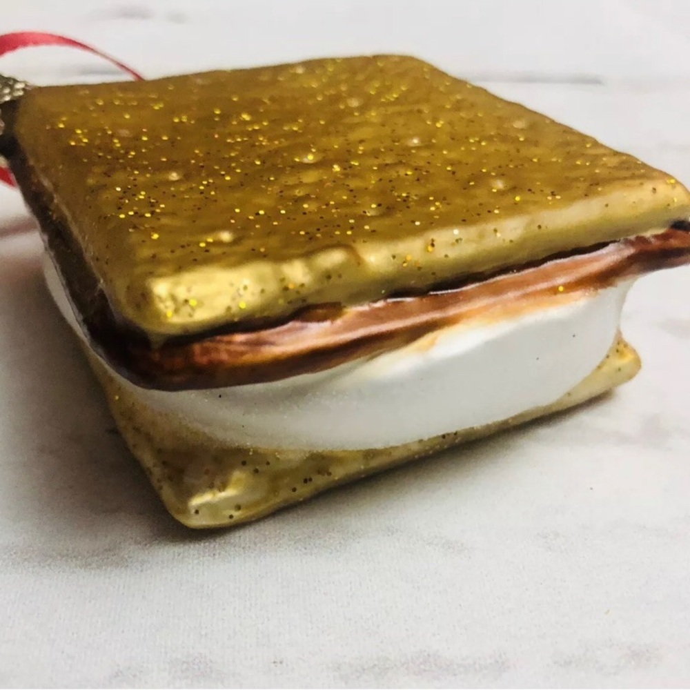 S'More Campfire Snack Old World Christmas Glass Ornament